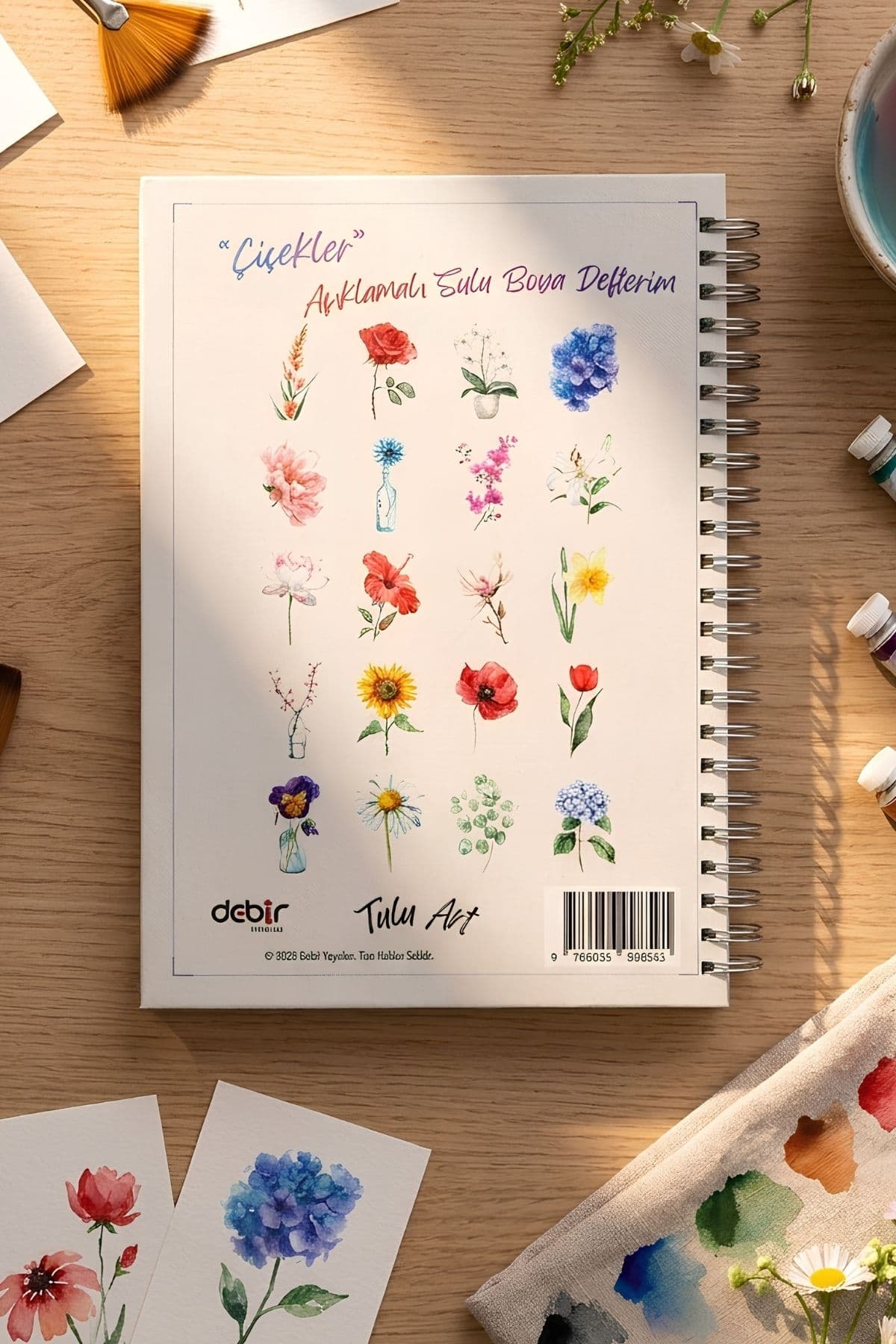 Çiçek Temalı Açıklamalı Boyama Kitabı Tuluart (5/5)
