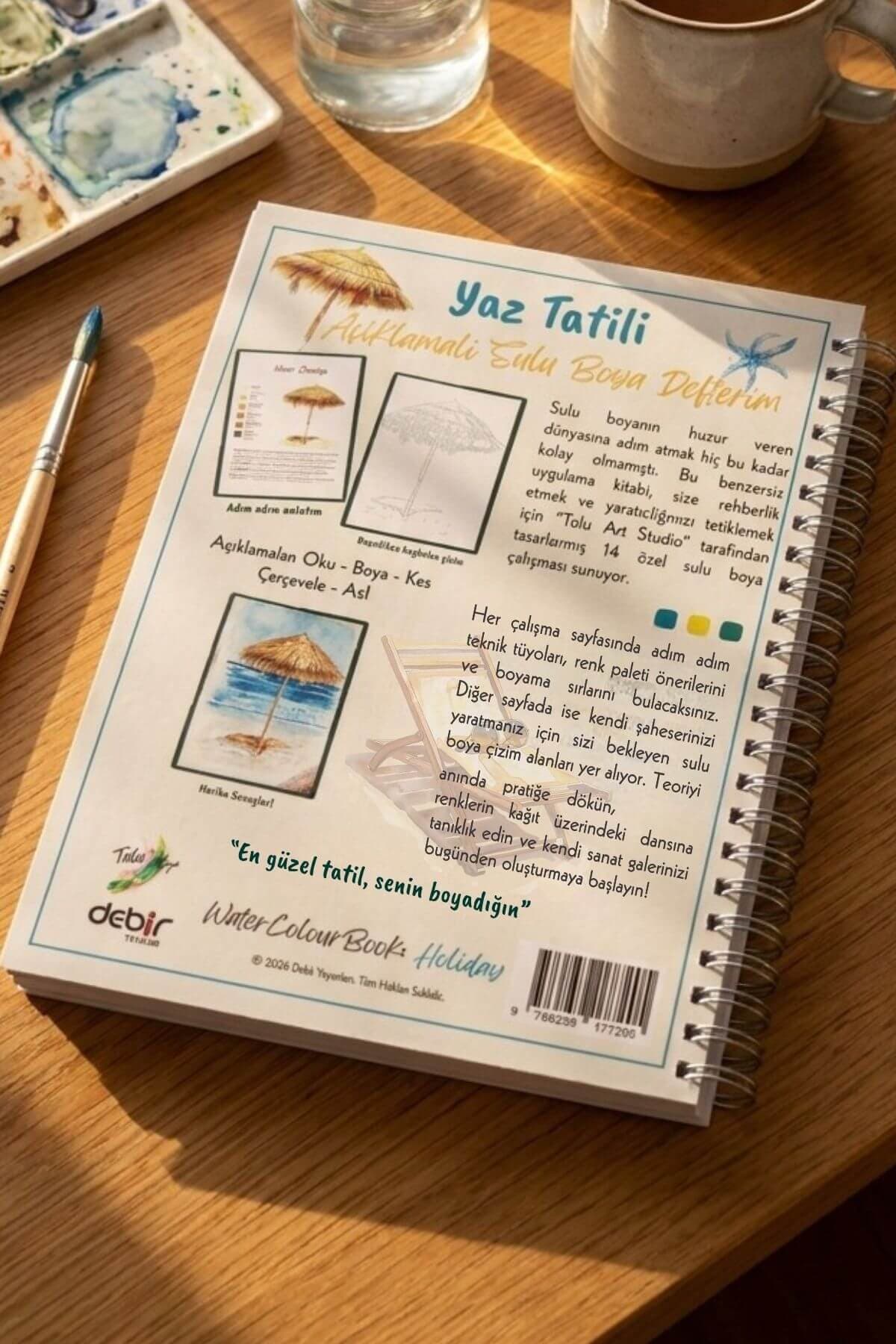 Yaz Tatili Açıklamalı Sulu Boya Seti (2/10)