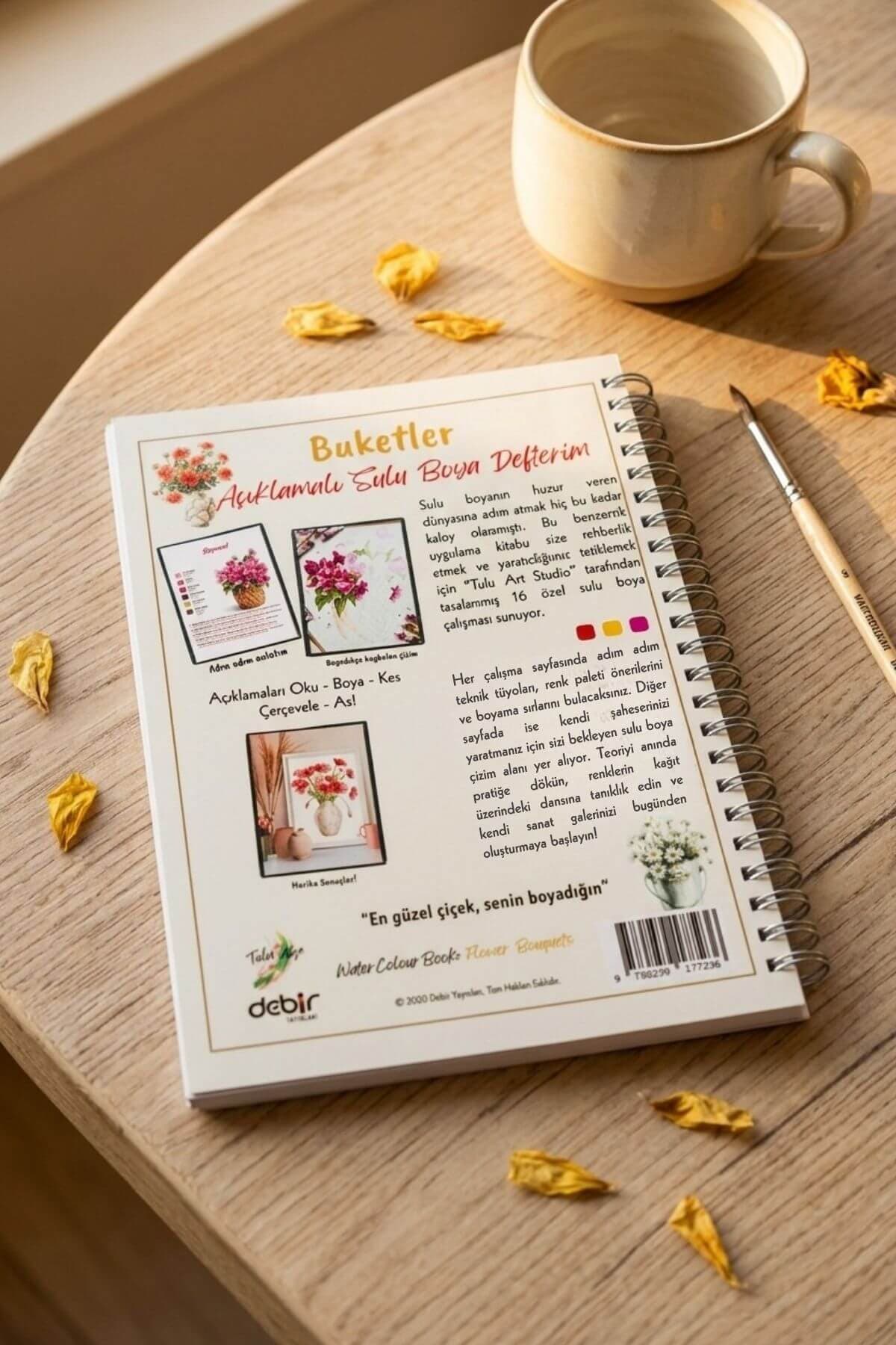 Buketler Açıklamalı Sulu Boya Seti: Suluboya Defterim (6/7)