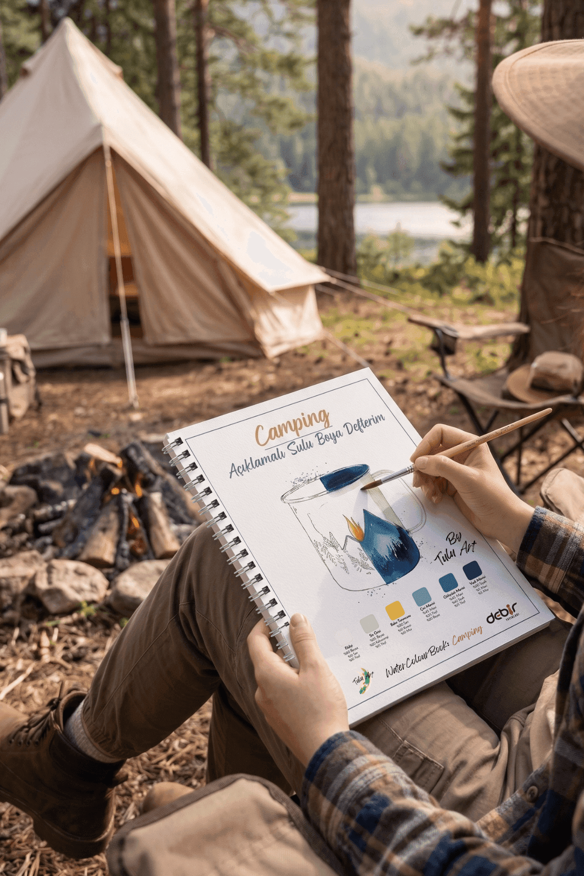 Açıklamalı Sulu Boya Defterim Camping (2/5)